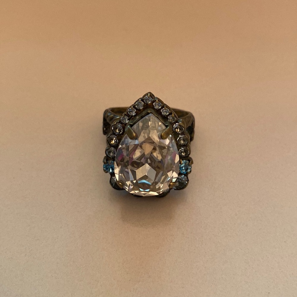 Sorelli Pear Adjustable Ring
